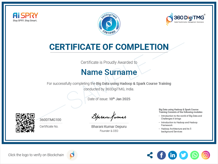 big data analytics certification training