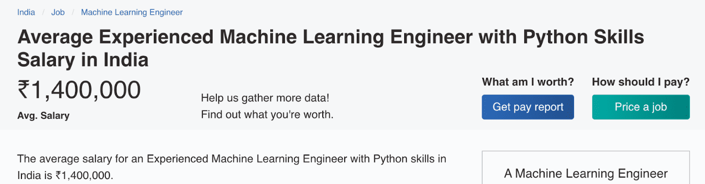 experience Machine Learning Engineer