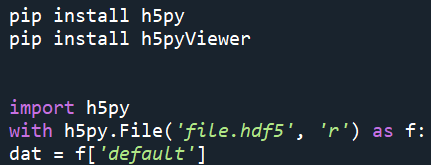 hdf5 File python Code