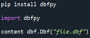 DBF File python Code