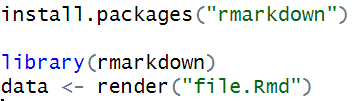 markdown File R Code