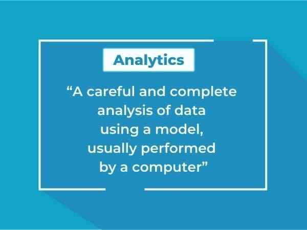 analysis and analytics data science