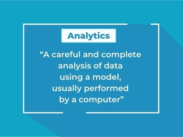 analysis and analytics data science