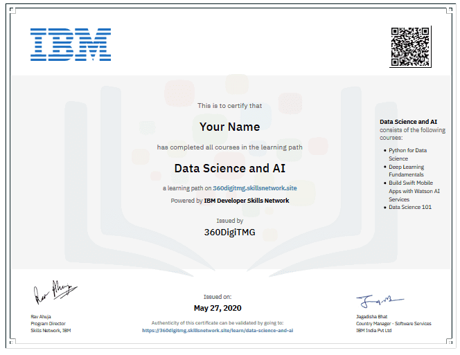 professional certification program in data science and ai in Chengalpattu