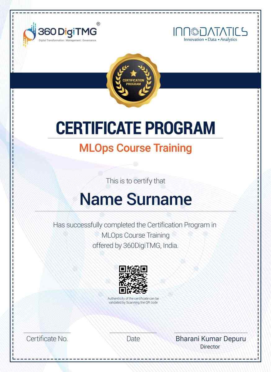 MLOps online course certification - 360digitmg