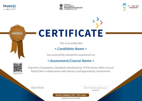NASSCOM data science certificate