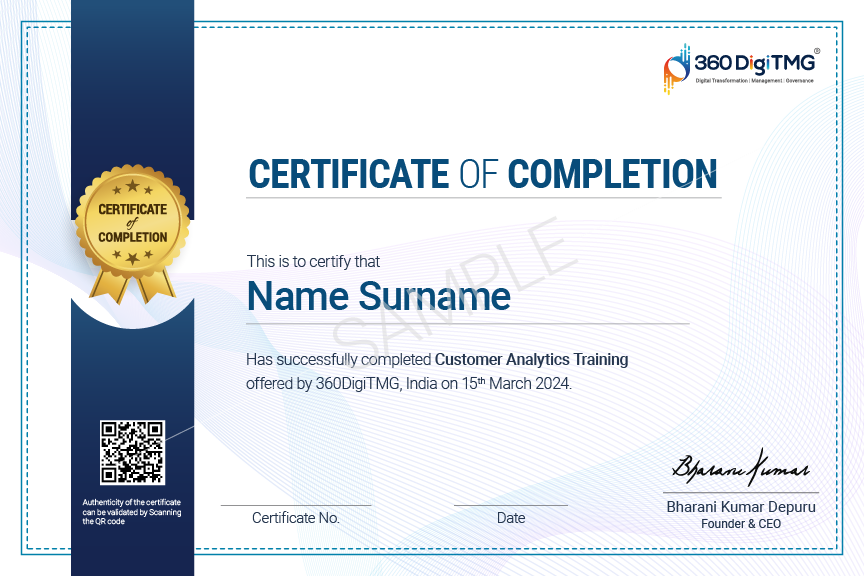 customer analytics certification course - 360digitmg