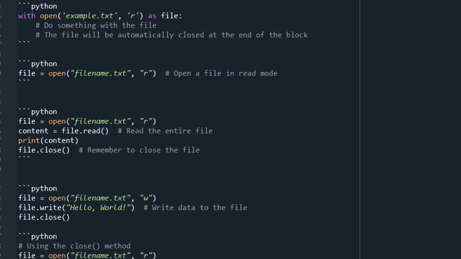 file handling in Python