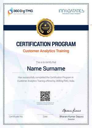 customer analytics certification course - 360digitmg