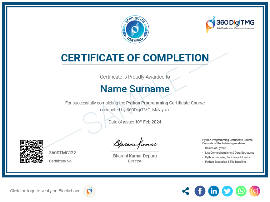 data science foundation certificate course block chain - 360digitmg