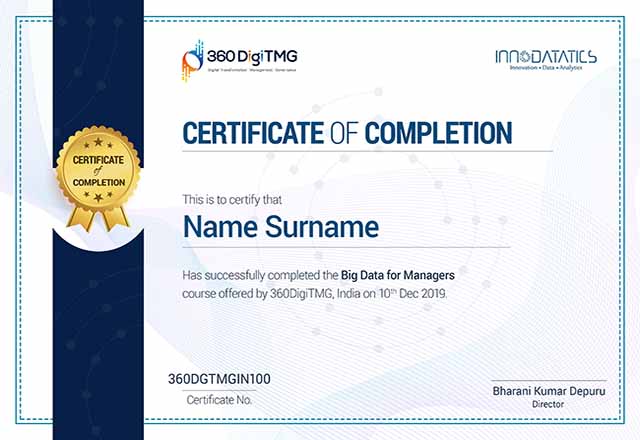 big data certification for managers - 360digitmg